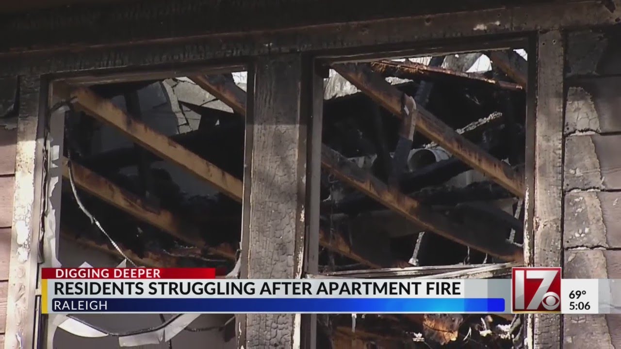 Residents struggling after massive Raleigh apartment fire - YouTube
