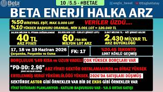 Betae Beta Enerji̇ Hi̇sse Arz \