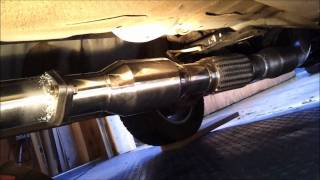 2005 subaru baja turboback exhaust fab.wmv