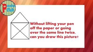 Can you draw this without lifting the pen? | PuzzlesClub