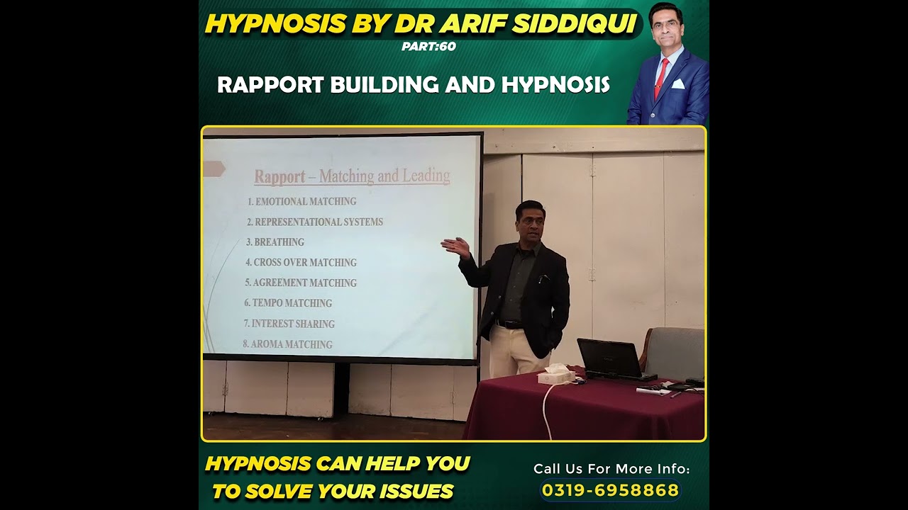 Building Rapport and Inducing Trance: The Hypnotic Connection | hypnosis | Arif Siddiqui | NLP |