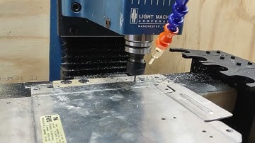 Testing Minimum Quantity Lubrication on a piece of gummy aluminum.