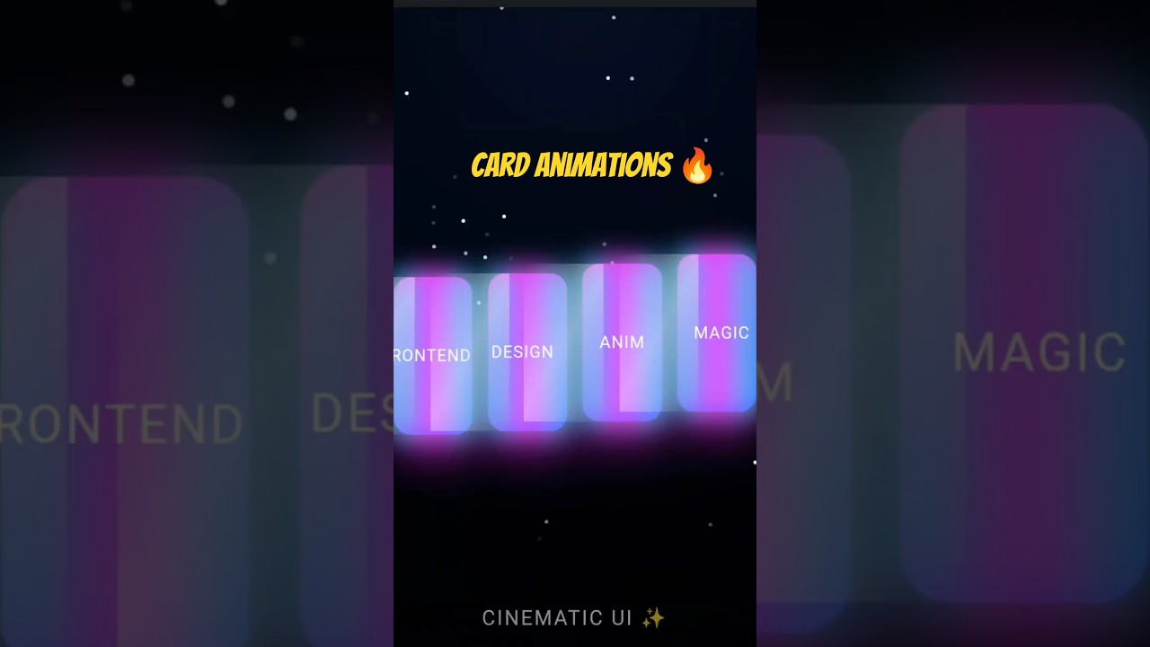 beautiful card animations, 