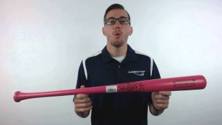 Louisville Slugger Genuine S3 Maple M110 Wood Bat, Natural/Pink