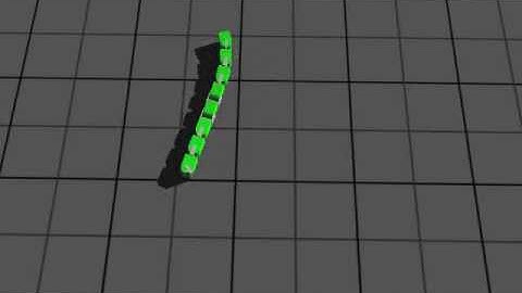 Homogeneous Controllers (Very High Fitness) for  HyperNEAT Modular Snake