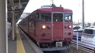 【4K】JR七尾線　普通列車413系電車　ｻﾜB11編成　津幡駅発車