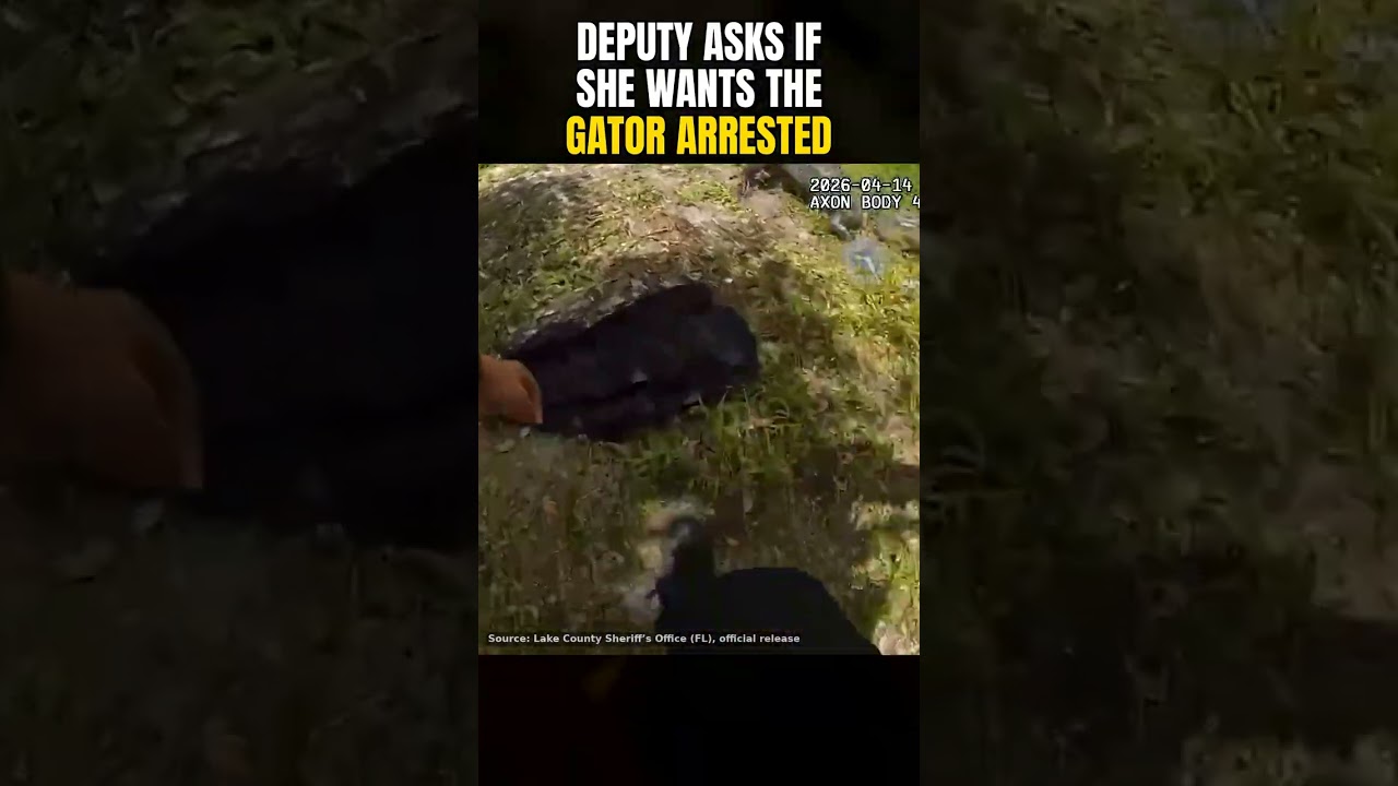 Deputy asks if she wants the gator arrested #shorts