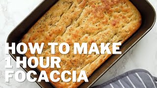 Easy Focaccia in 1hr ⏳