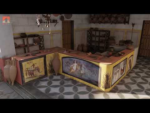 Reconstrucción virtual en 3D de una taberna romana (thermopolium o caupona) de Pompeya