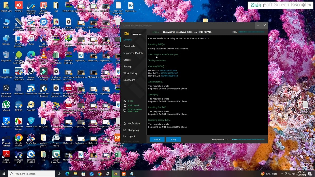 Huawei P10 Lite WAS-TL10 Imei Repair Done With Chimera Tool