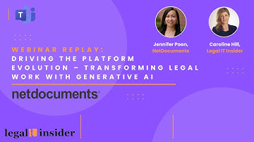 Webinar replay: Driving the platform evolution – Transforming legal work with Generative AI