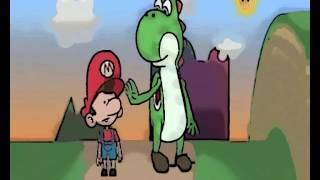 Baby Mario And Papa Yoshi CARTOONISH