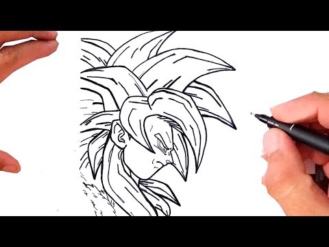 Como Desenhar GOKU SUPER SAIYAJIN 4 
