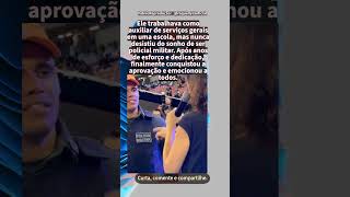 Auxiliar de serviços gerais realiza sonho e se torna policial militar 🚔