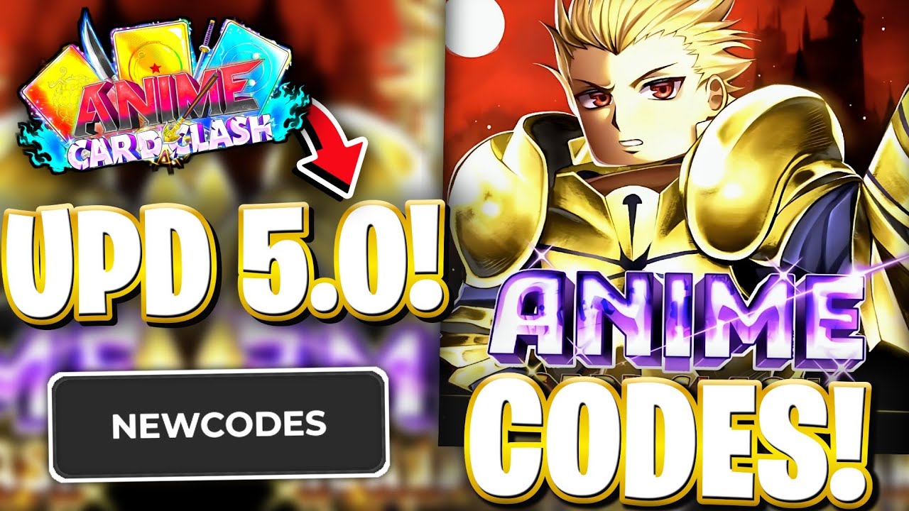 👑[UPDATE 5.0] NEW UPDATE 5.0 CODES FOR ANIME CARD CLASH | ROBLOX ANIME CARD CLASH CODES