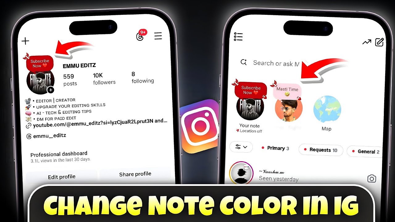 INSTAGRAM NEW UPDATE - NOTES COLOR CHANGE KAISE KARE | HEART EMOJI VIBRATION EFFECT KAISE LAGAYE