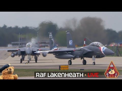 LIVE US AIR FORCE FIGHTER TOWN F-15 & F-35 ACTION • 48TH FIGHTER WING RAF LAKENHEATH 10.04.26
