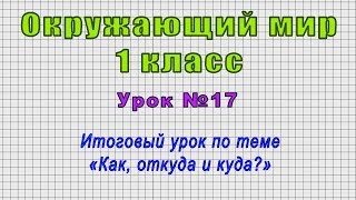 Окружающий мир 1 класс (Урок№17 - Итоговый урок по теме «Как, откуда и куда?»)