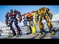 รวมพลังหุ่นยักษ์พิทักษ์โลก !!! (Megazord Optimus Bumblebee MOD GTA5)