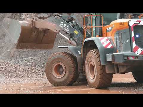 Quarry Machines Doosan DL480-7 Wheel Loader and DX300LC-7 Excavator
