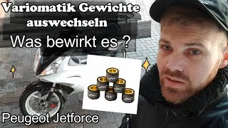 Peugeot Jetforce Variomatik Gewichte Auswechseln Changing Variomatic Weights