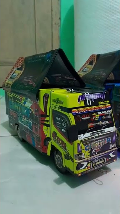 Miniatur Truk Oleng Full Lampu Terpal