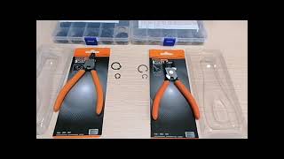 NINDEJIN 4pcs/set internal external circlip plier set CR-V steel 5 in