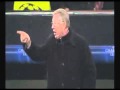 Fergie shouts at evans.