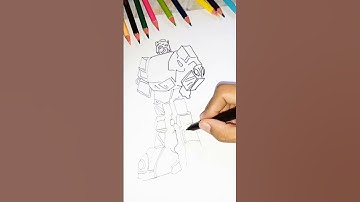 Thumbnail of Drawing Bumblebee from Transformers #drawing #transformers #bumblebee #shorts