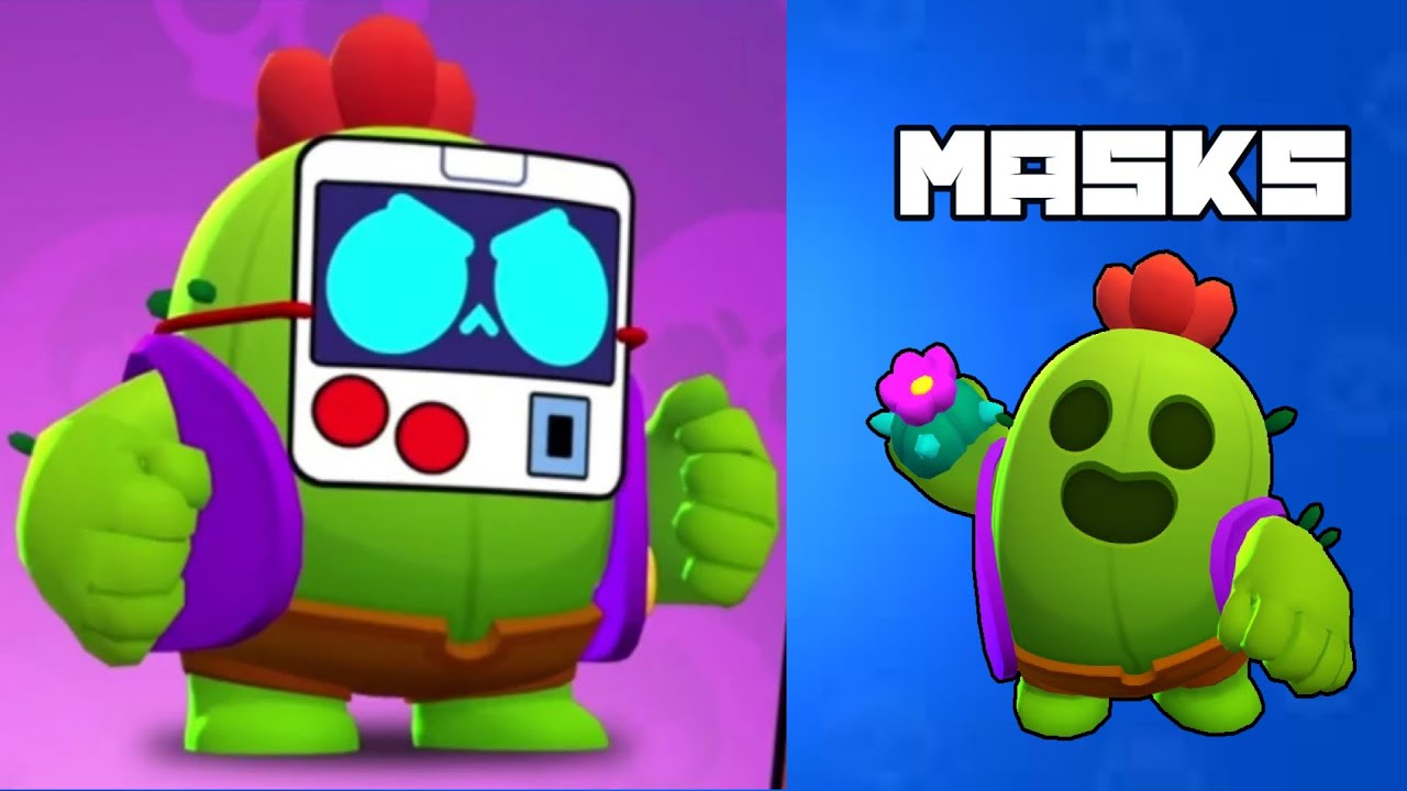 All Mask S Masked Spike Skin Brawl Stars Youtube - spike skins brawl stars characters