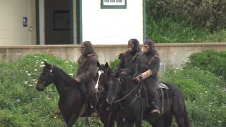 Horse-riding apes spotted in SF to promote upcoming film, 'Kingdom of the Planet of the Apes'