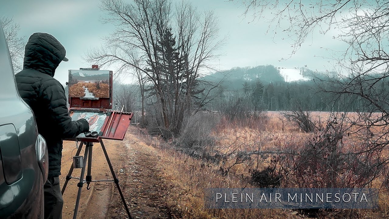 Winter Landscape Painting Minnesota - Plein Air Painting