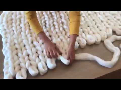 comment tricoter une couverture grosse maille 