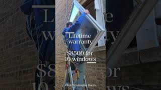 Another Chicago window project completed ✔️10 double hung windows installed for $8500.
