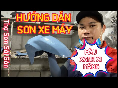 Màu Xanh Xi Măng - Sơn xe máy Vario màu xanh xi măng - Hướng dẫn sơn xe chi tiết - Lịch Boss - Thợ Sơn Sài Gòn