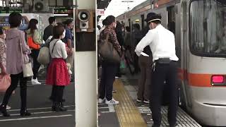 東海道本線３１３系普通列車熱海行き静岡駅到着シーン2021.10.17.