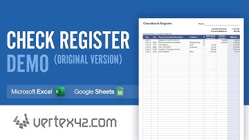 Check Register Template Demo