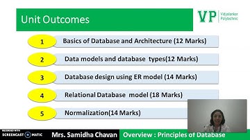 Course Overview - Principles of Database