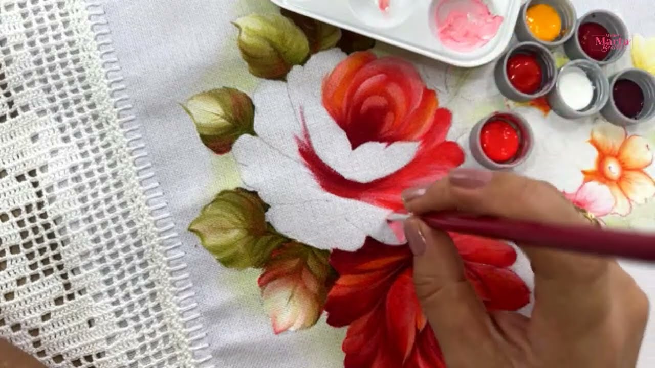 Como Pintar Rosas Vermelhas- Café com Arte 