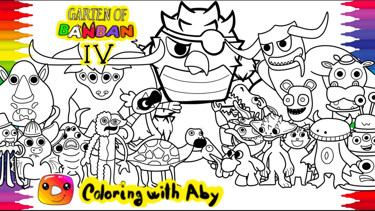 ALL MONSTERS GARTEN OF BANBAN CHAPTER 3 COLORING PAGES - HOW TO DRAW ALL  MONSTERS GARTEN OF BANBAN 3 