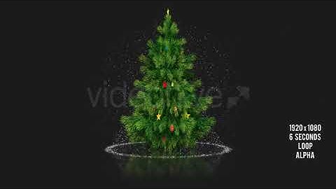 Rotating Card Christmas Tree with Magical Snow Fall | Motion Graphics - Envato elements