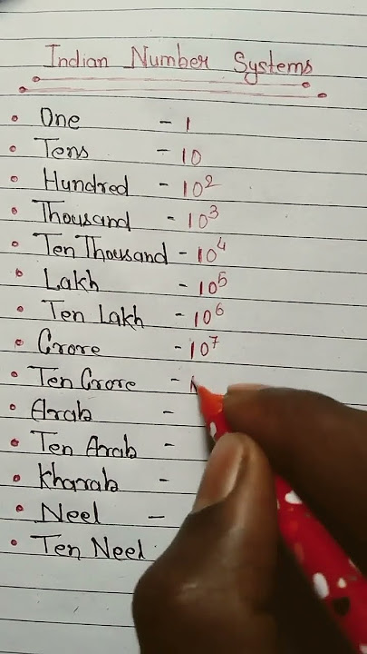 Indian Number System ||#maths #number #tricks