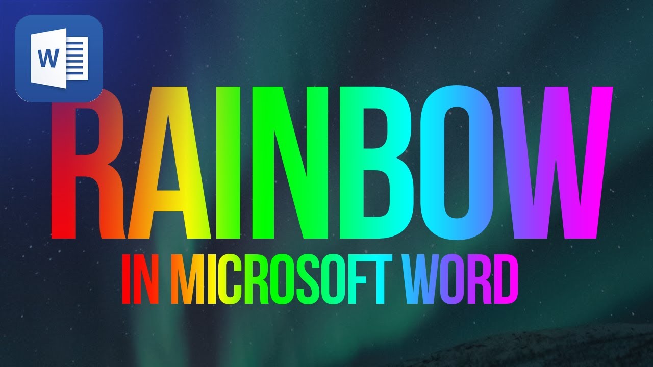 How to create a rainbow text in Microsoft Word 2013 - YouTube - 1280 x 720 jpeg 44kB