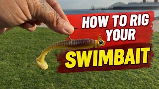 How to rig your swimbait! Bass fishing tips that got bit by a huge halibut! 