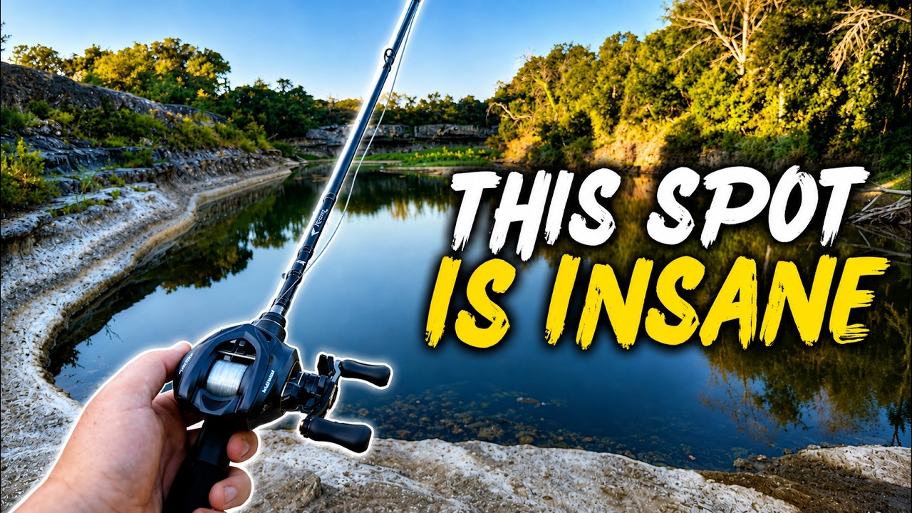 Fishing a Beautiful Texas River for Hungry Summer Time Bass! (BFS Bass Fishing)