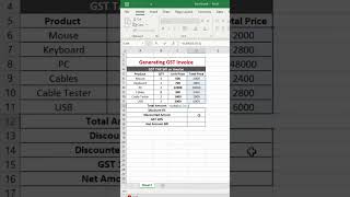 How to Create a Simple GST Invoice in Microsoft Excel ?
