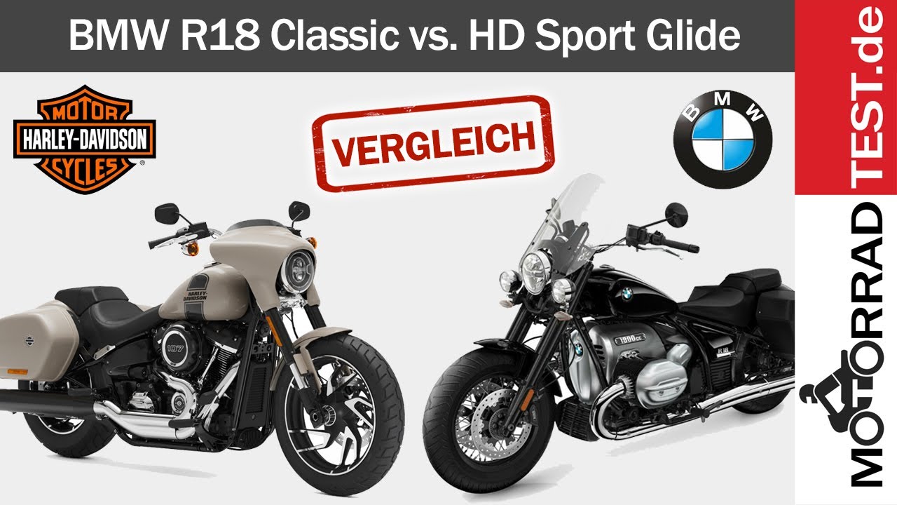 Harley Davidson Sport Glide vs. BMW R18 Classic Vergleich der beiden CruiserTourer aus USA