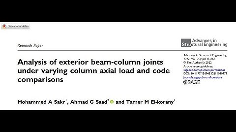Two dimensions (2D) Finite element modeling of RC Beam-column joint (BCJ) using ABAQUS