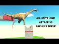 All Units Jump Attack Vs Archers Tower ARBS | Animal Revolt Battle Simulator