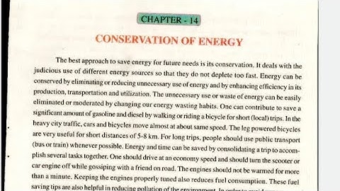 Conservation of energy|Chapter No.14|Environmental Studies, Class 11th|